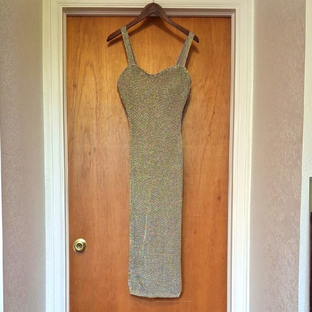 WOW couture Multicolor Sparkle Knit Midi Dress
